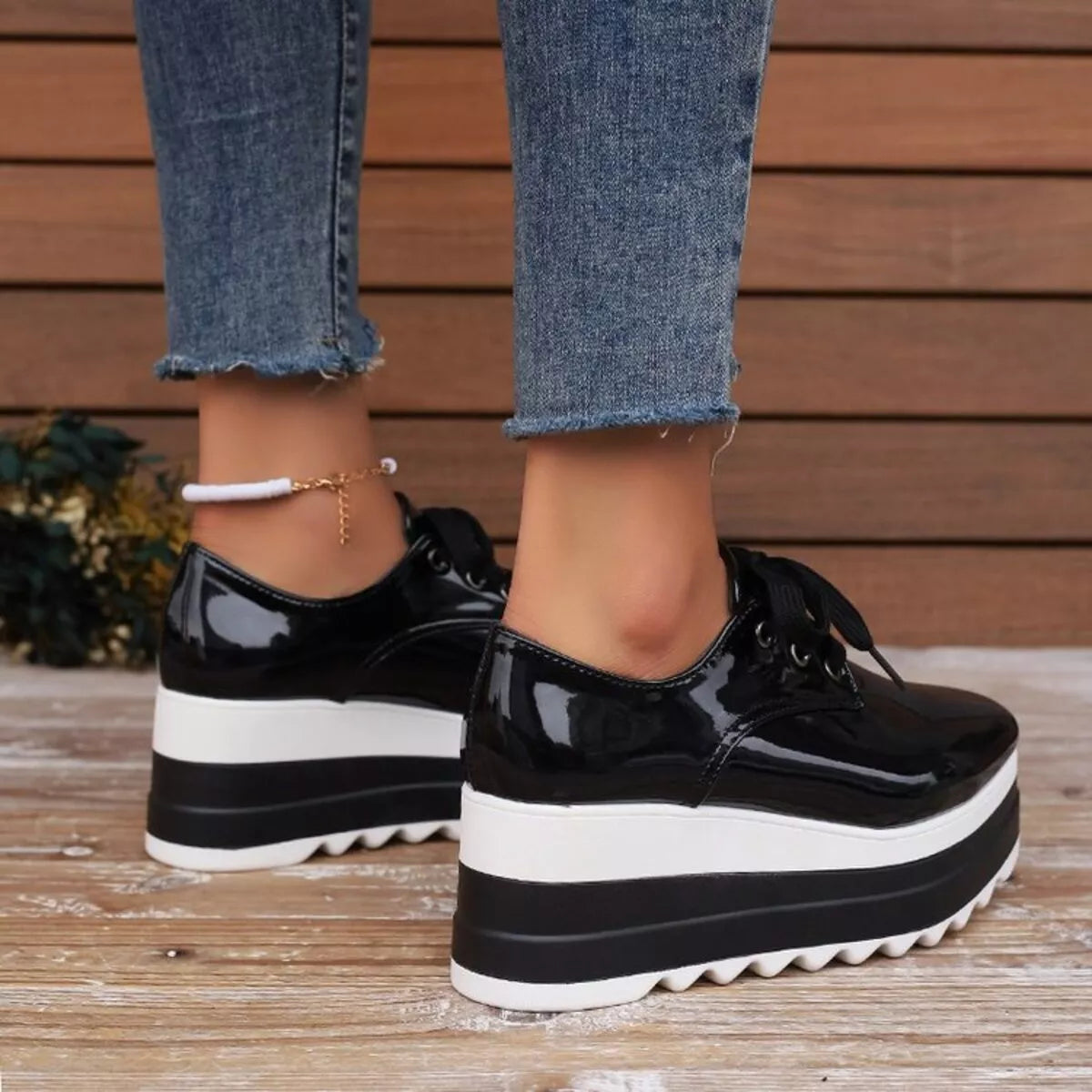Lace Up Platform Sneakers