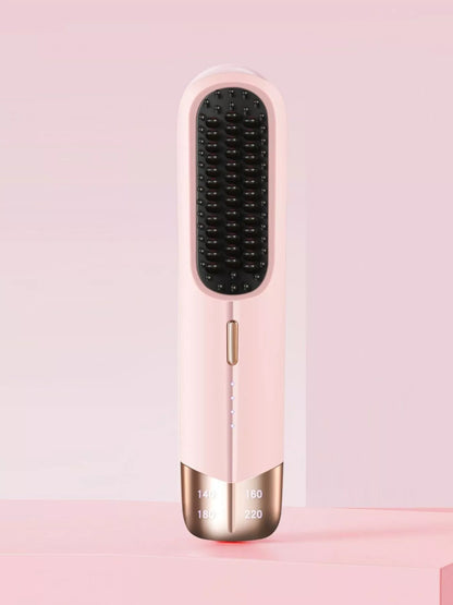 Portable Wireless Ionic Straightener Brush Hair