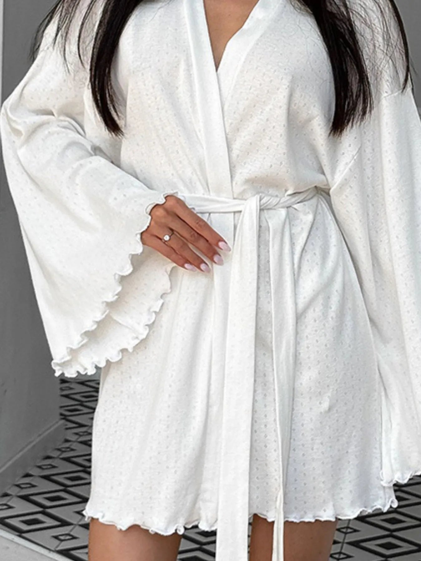 Tie Waist Lounge Nightgown