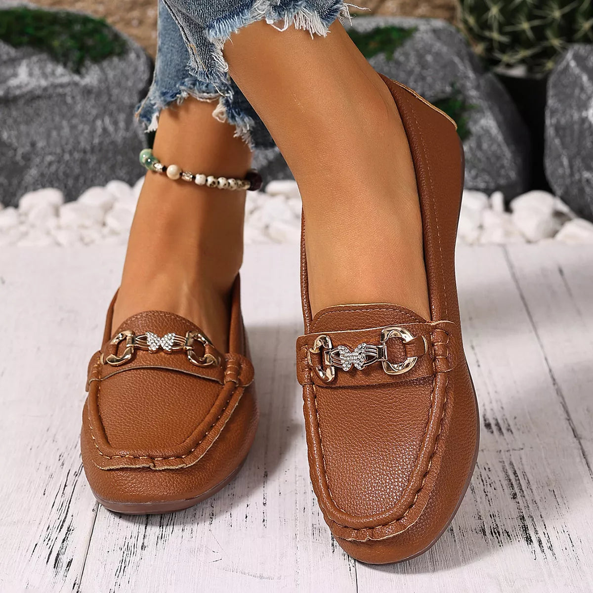 Round Toe Slip-Ons