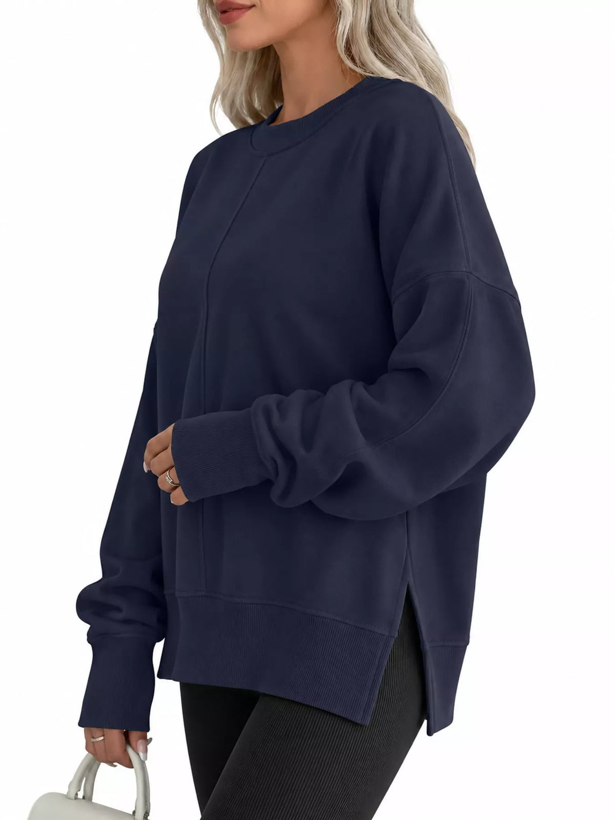 Oversized crew neck sweatshirt, view 58