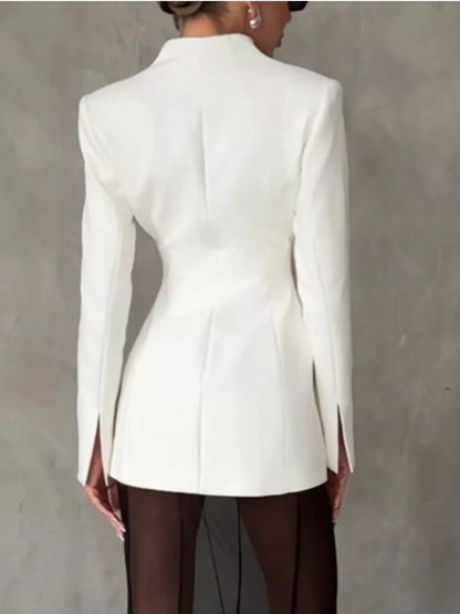 Slim-Fit Structured Waist Blazer
