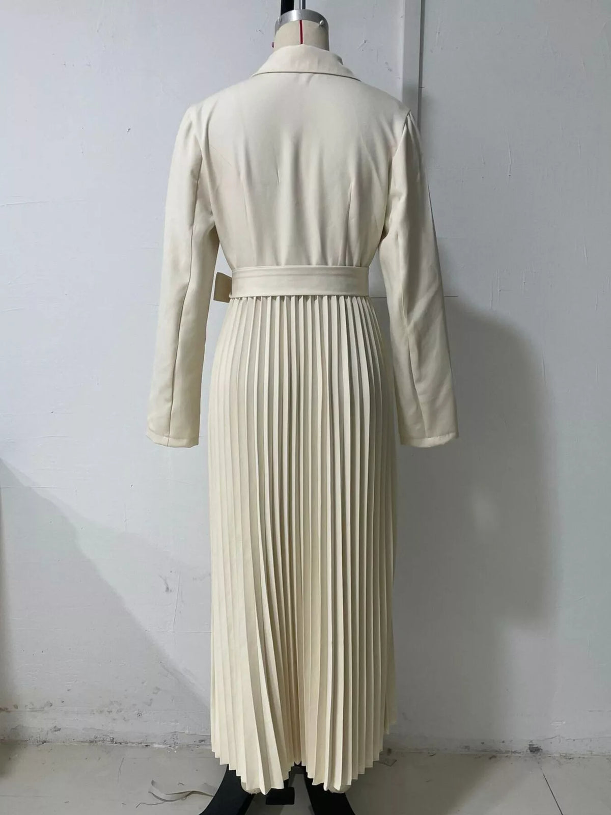 Plus size blazer-style pleated dress, view 8