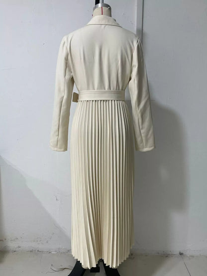 Plus size blazer-style pleated dress, view 8