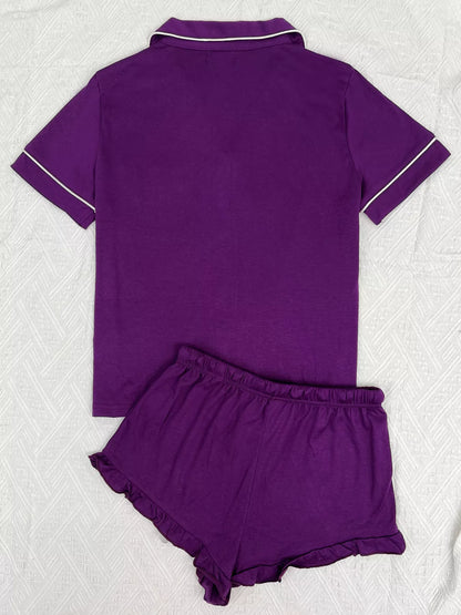 Piping shirt and ruffle shorts set, view 10