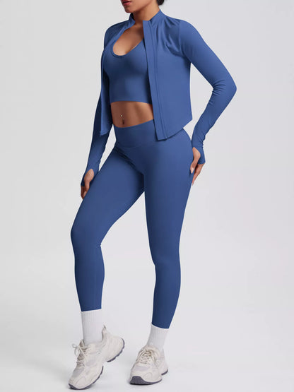 Tank, Zip-Up Jacket & Leggings Set
