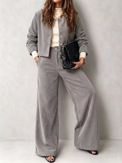Corduroy jacket and pants set, view 4