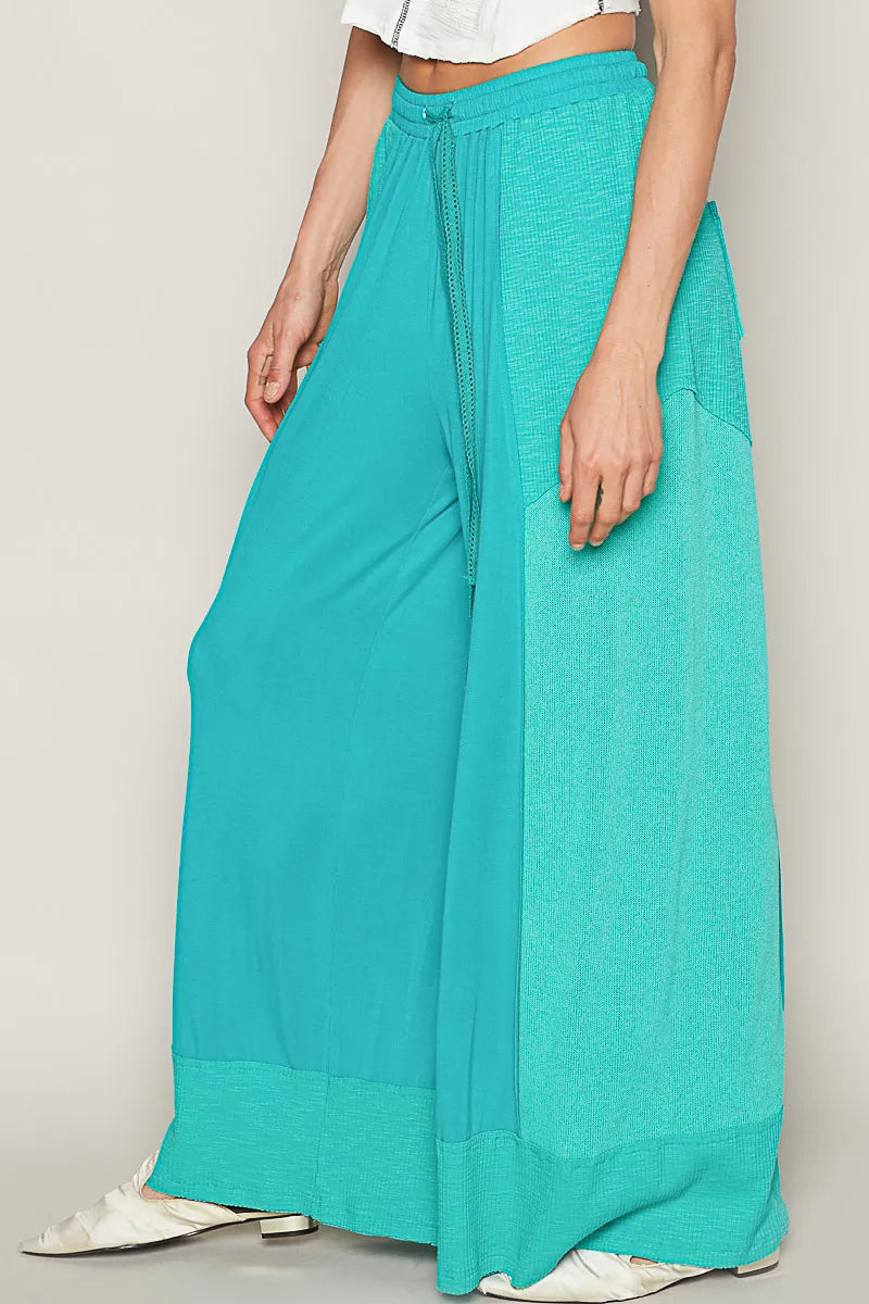 Drawstring Wide Leg Pants