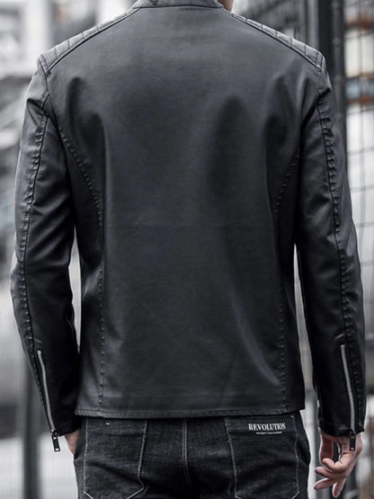 Men's Plus Size Zip Up Long Sleeve Jacket