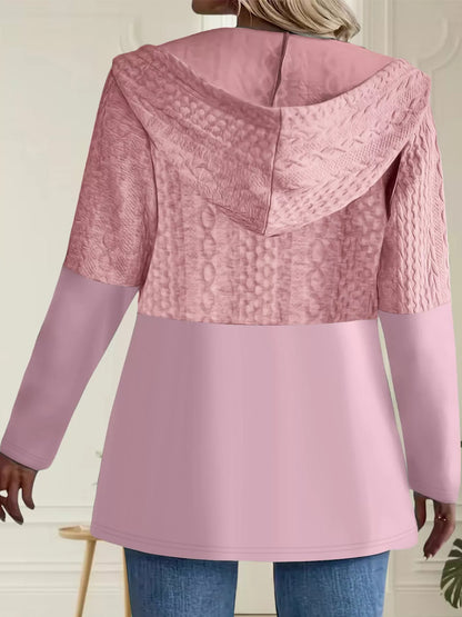 Plus size hooded zip jacket, view 19