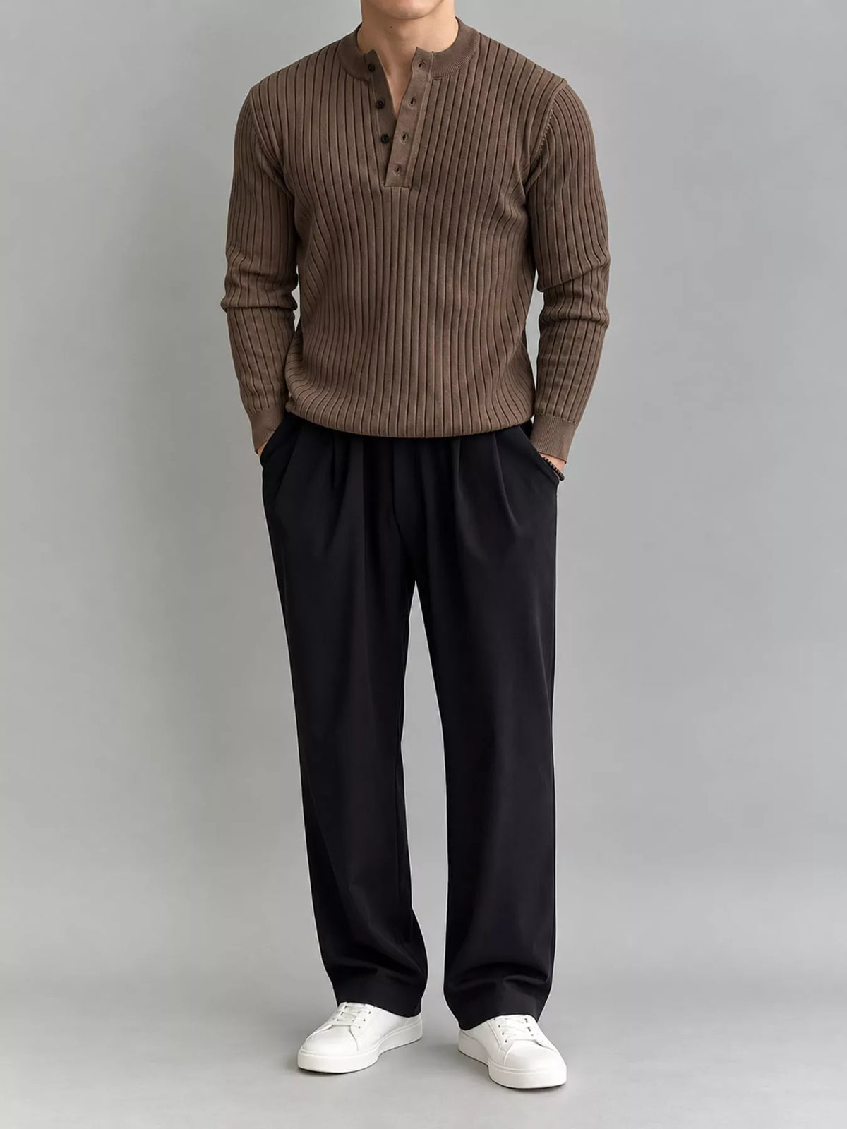 Men's ribbed knit top, view 5
