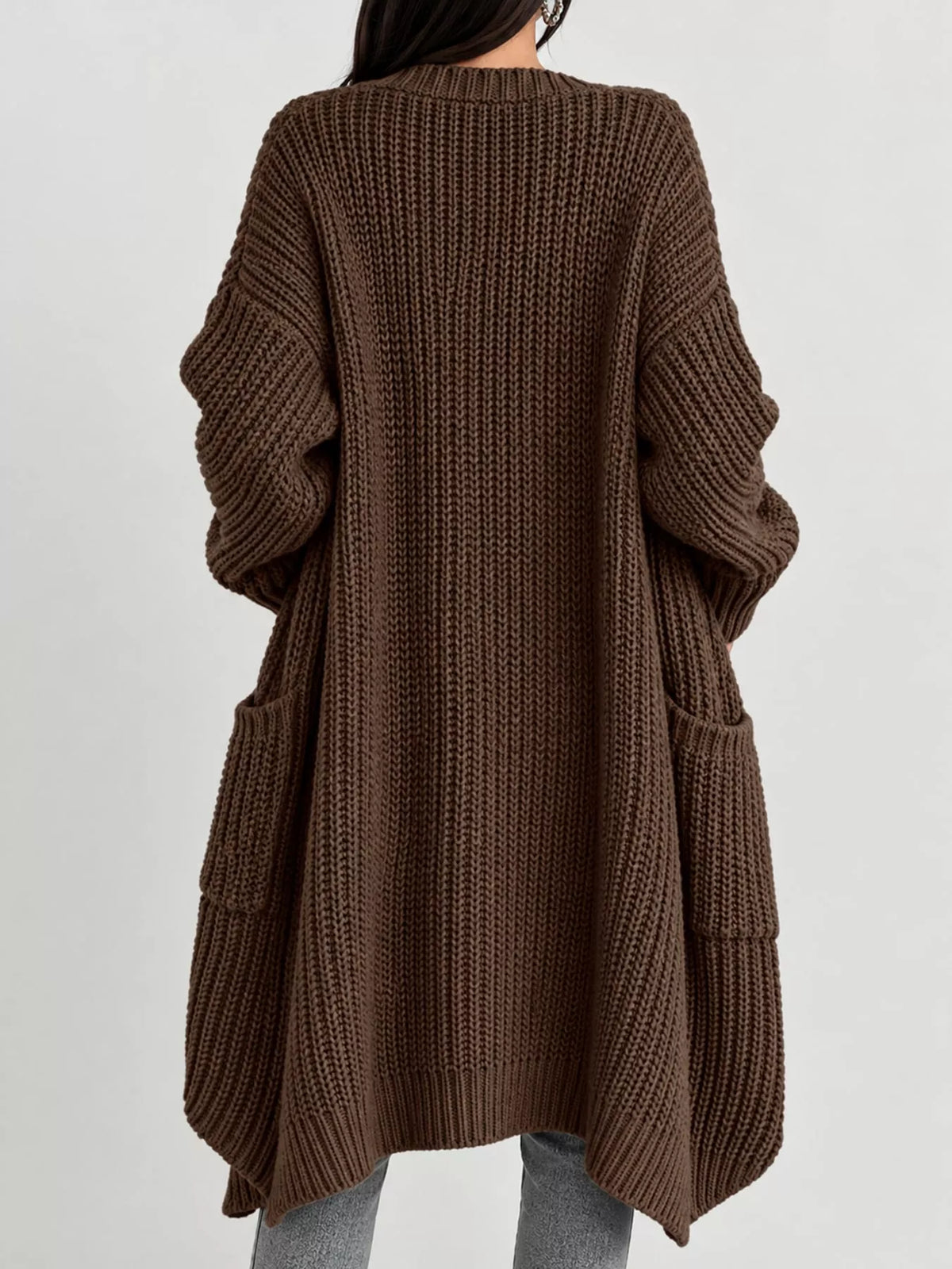 Chunky knit openwork cardigan, view 26