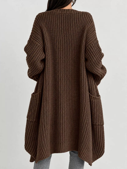 Chunky knit openwork cardigan, view 26