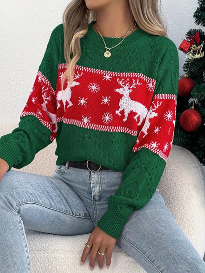 Plus size reindeer Christmas sweater, view 8