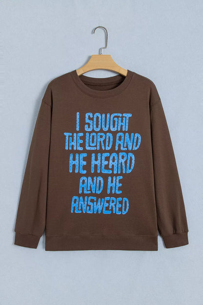 Plus size slogan sweatshirt, view 4