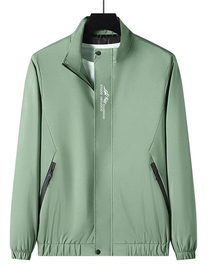 Men's Plus Size Zip Up Long Sleeve Jacket