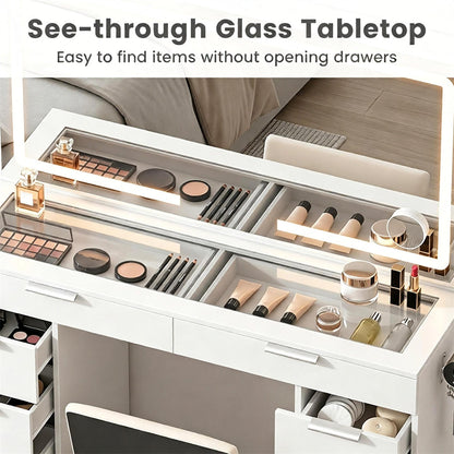 White Makeup Vanity Table