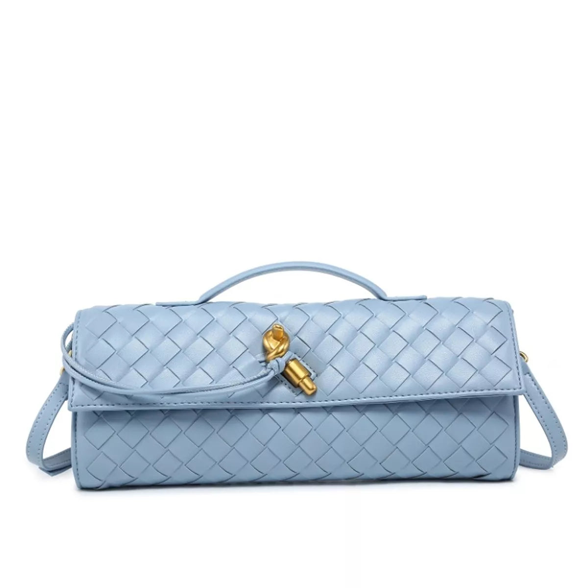 Woven Leather Wristlet