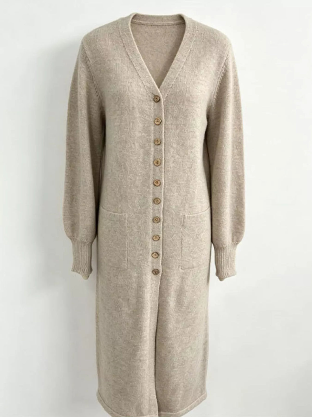 Button-front sweater dress, view 6