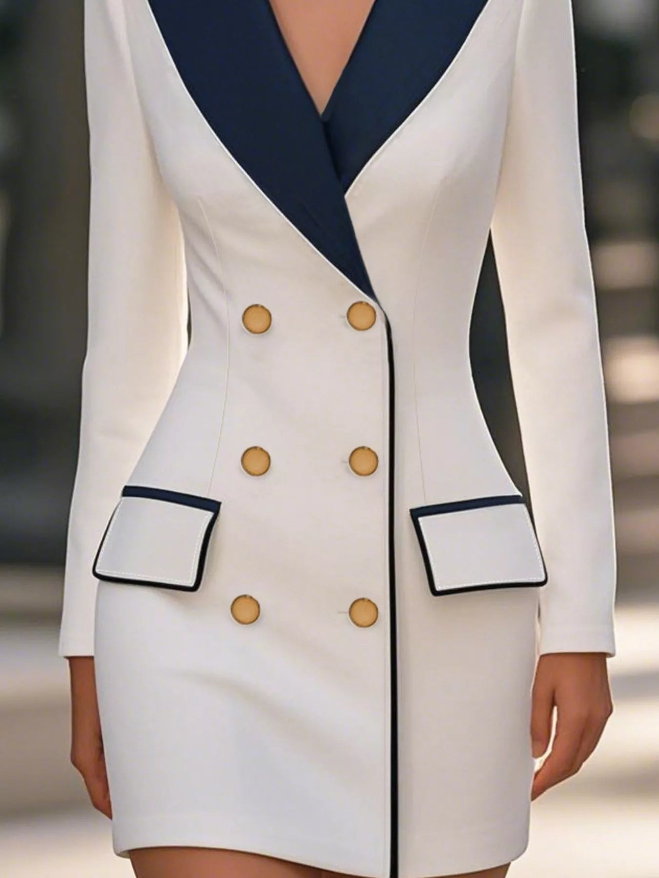 Double-Breasted Blazer Dress