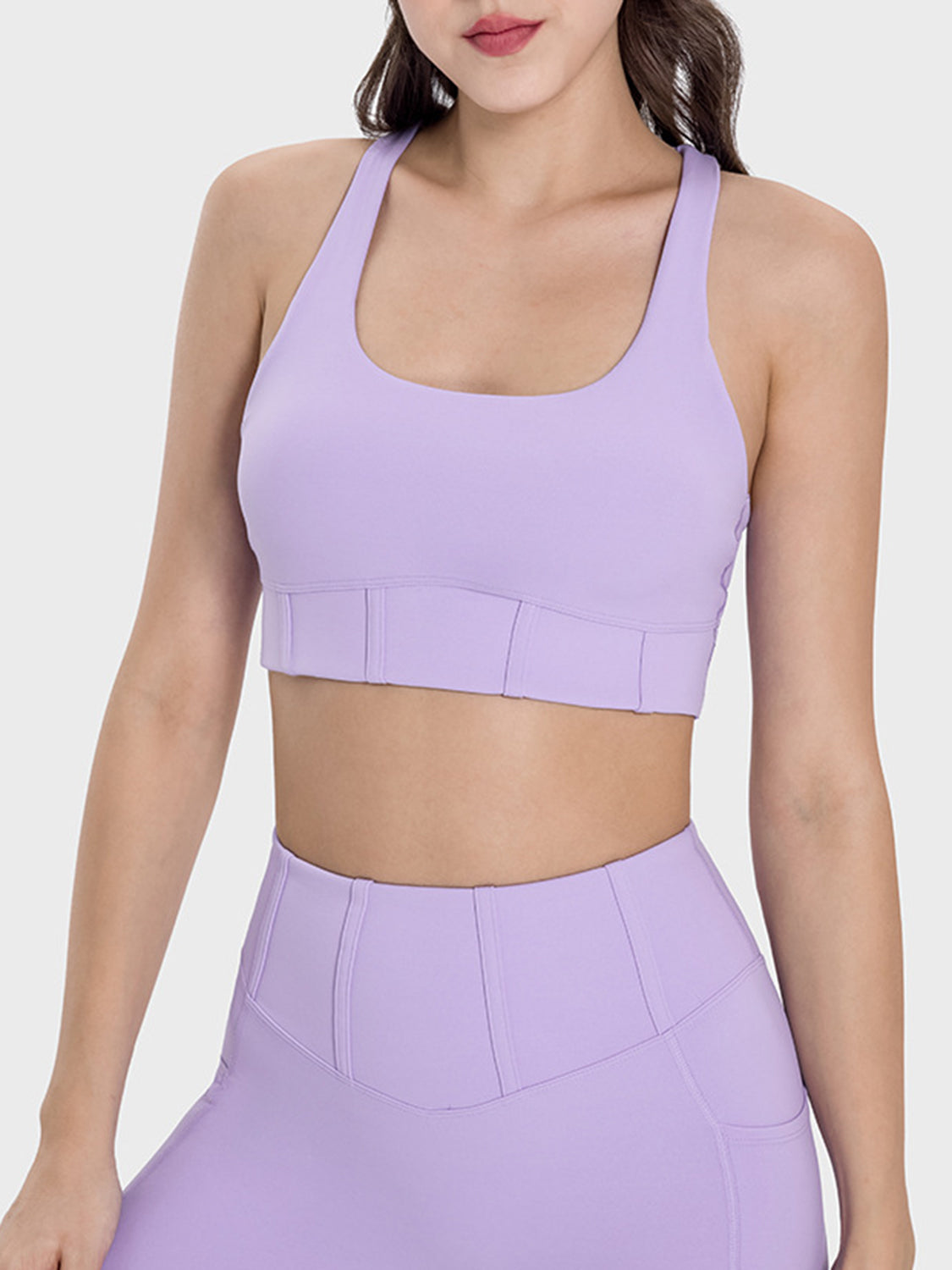 Square Neck Wide Strap Active Tank - MONLANE