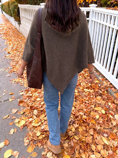 Brushed cape sweater, view 15
