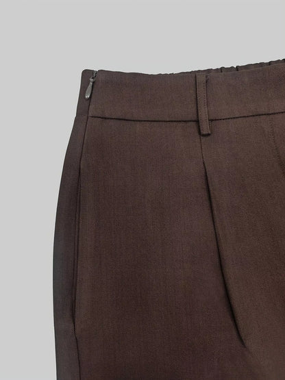 Lapel Collar Blazer and Wide Leg Pants Set