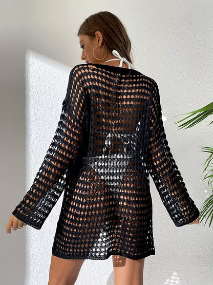 Crochet cover-up top, view 13