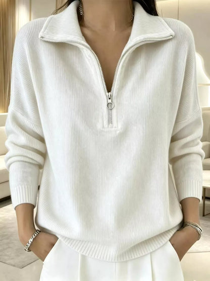 Full Size Corduroy Quarter-Zip Sweatshirt Plus Size