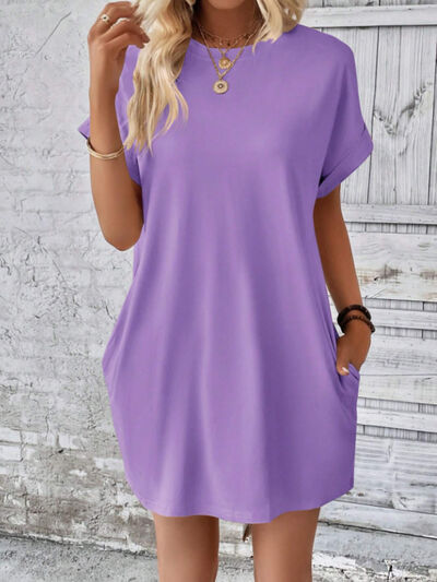 Short Sleeve Mini Tee Dress