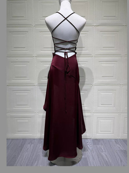 High-low ruffle hem evening dress, view 23