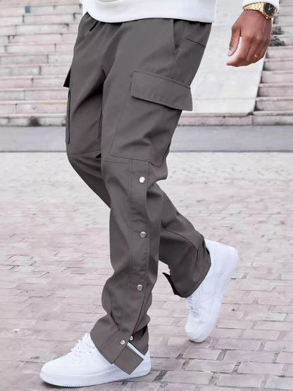 Men's Plus Size Solid Color Cargo Pants