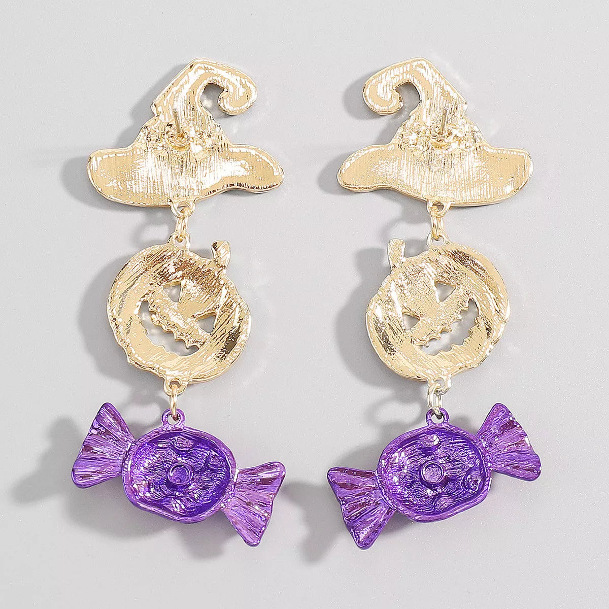 Halloween 18K Gold-Plated Pumpkin Earrings