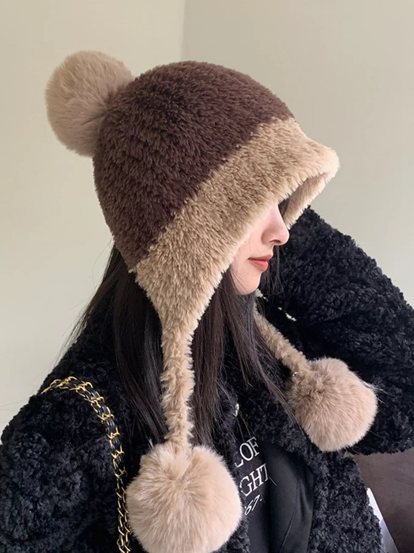 Plush Pom-pom Hat