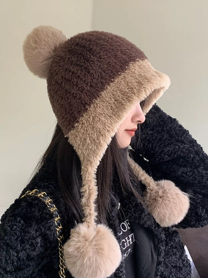 Plush Pom-pom Hat