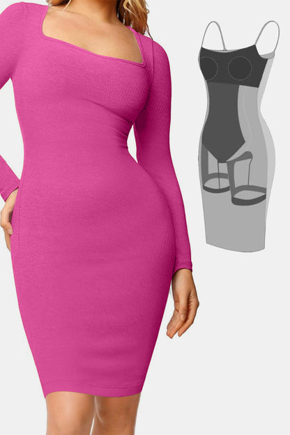 Full Size Built-In Shapewear Dress - MONLANE