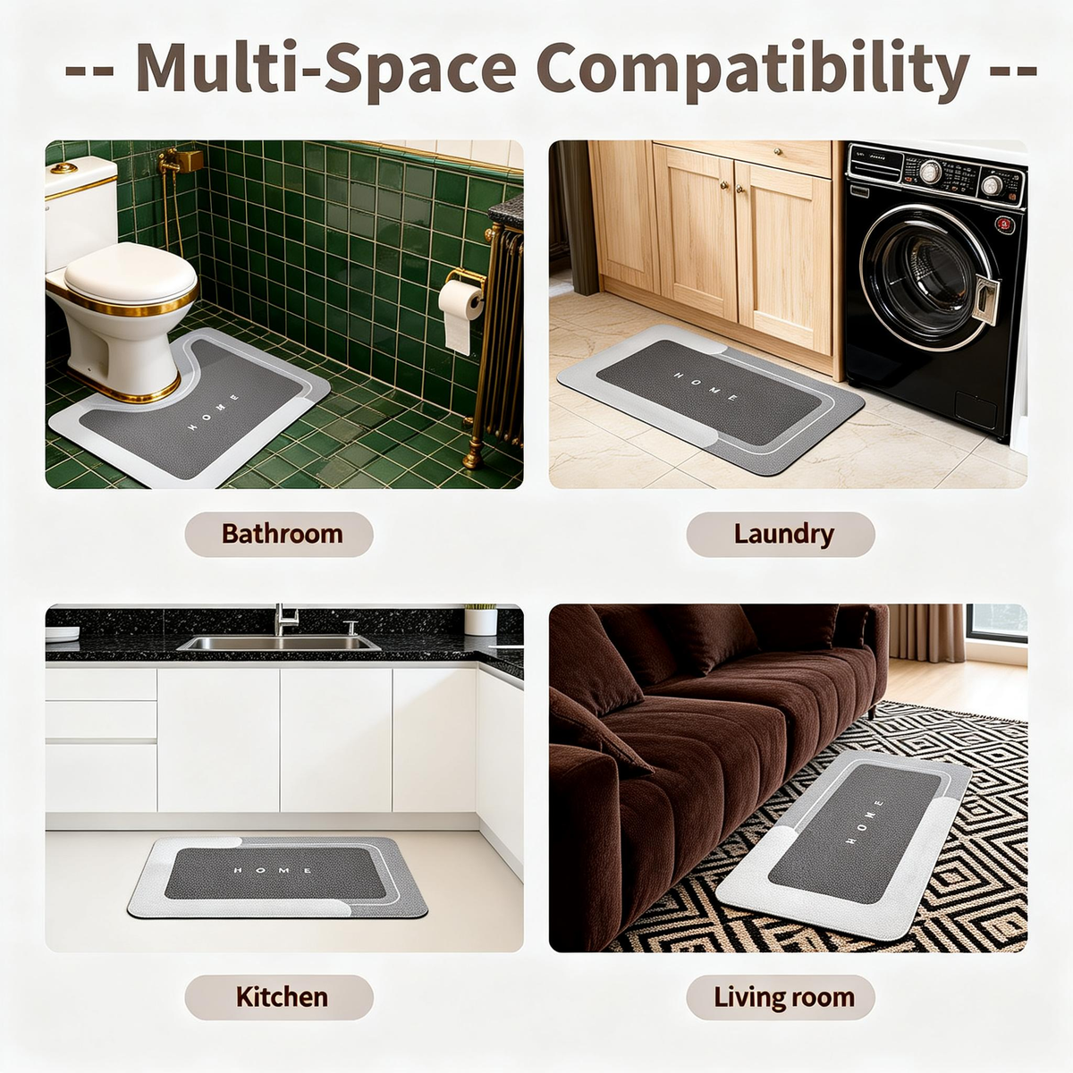 3PCS Absorbent Bath Mat Magic Rug Sets