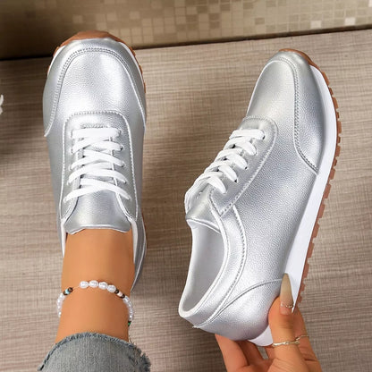 Round Toe Lace Up Sneakers