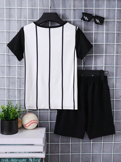 Children's Contrast T Shorts Set