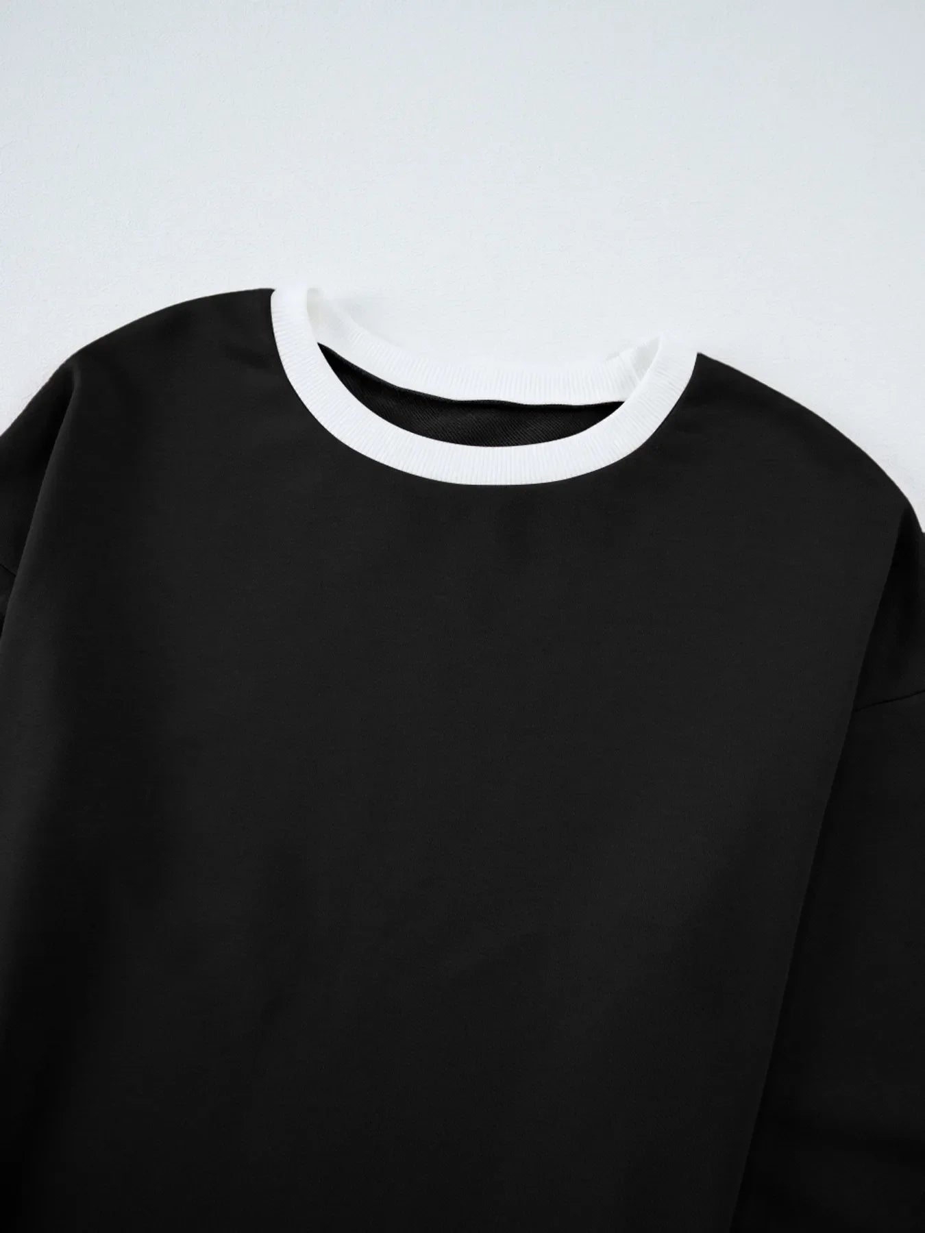 Contrast Top and Pants Set