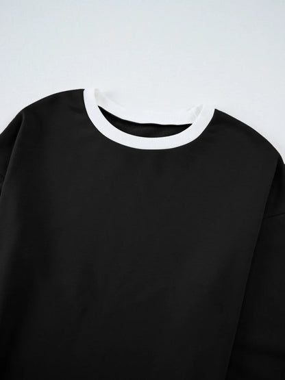 Contrast Top and Pants Set