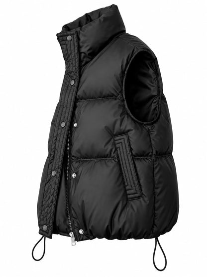 Plus size puffer vest, view 3