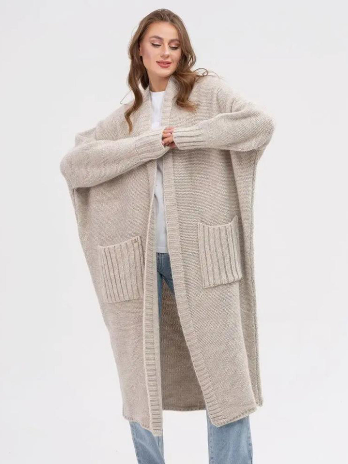 Open Front Long Sleeve Cardigan