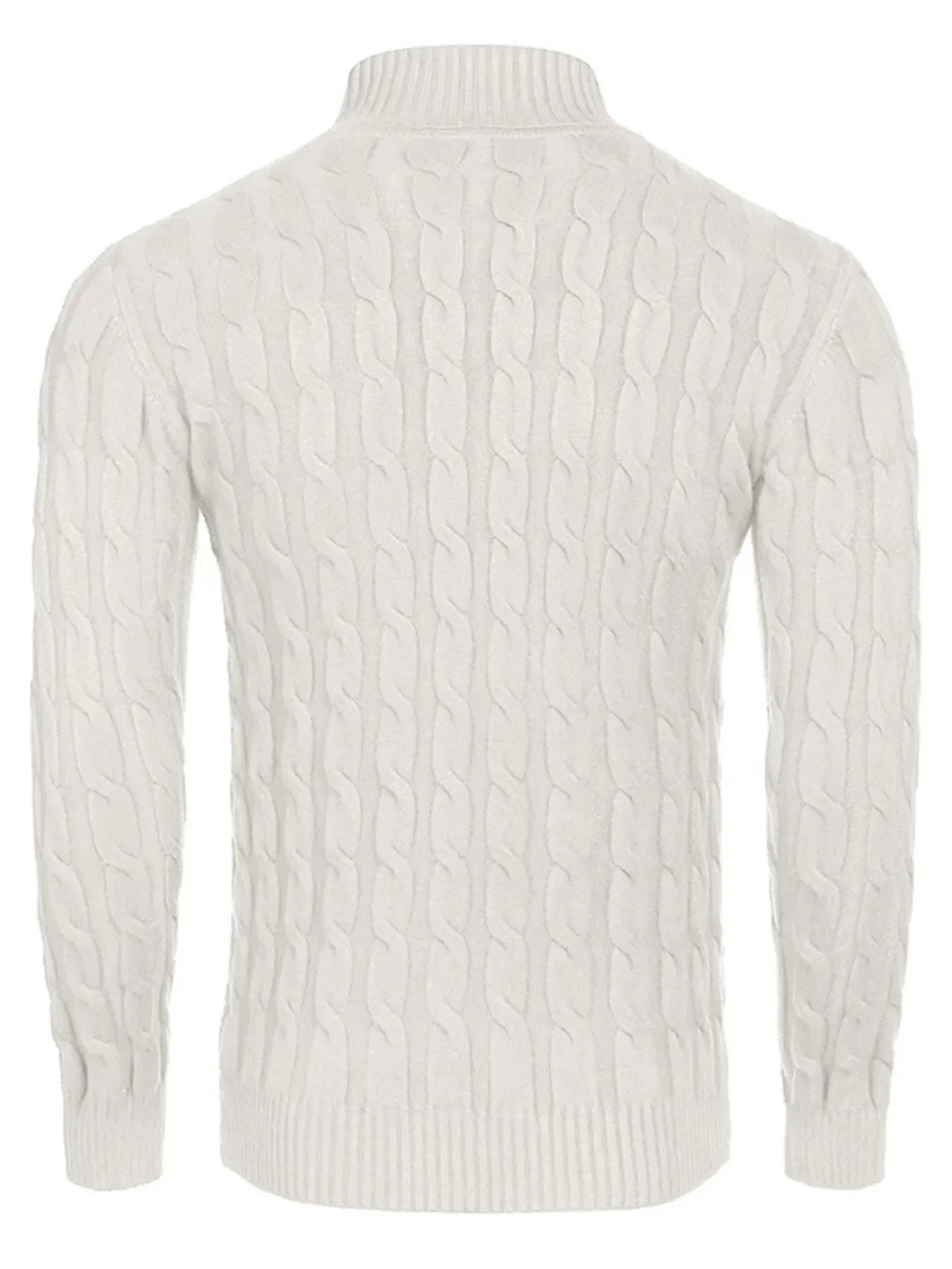 Men's Cable Knit Turtleneck Sweater