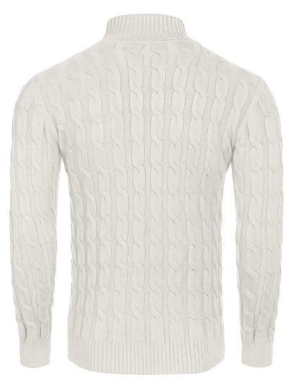 Men's Cable Knit Turtleneck Sweater