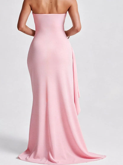 Strapless high-slit bodycon dress, view 28