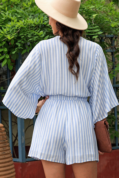 Tied Striped Romper