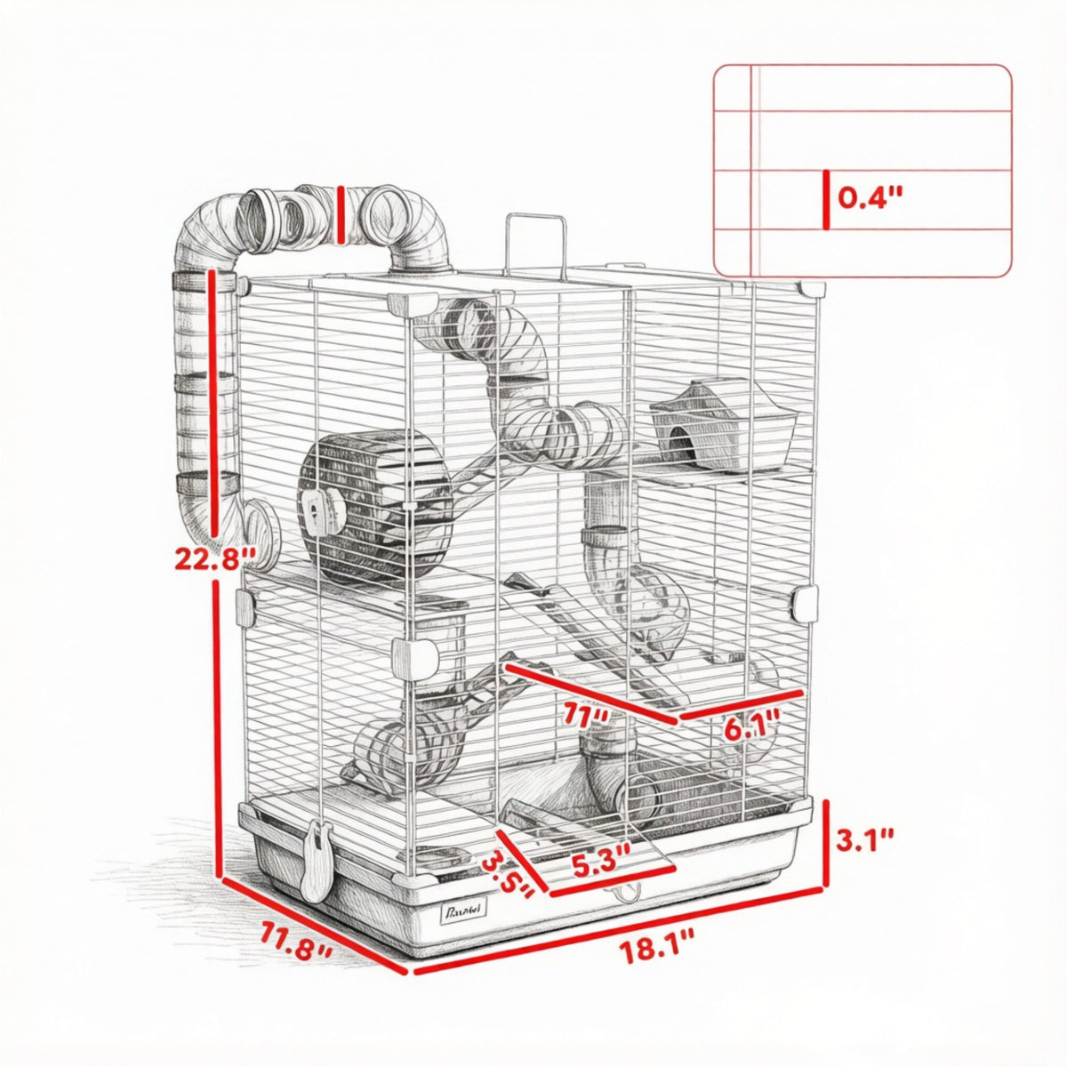 Hamster play cage, view 3