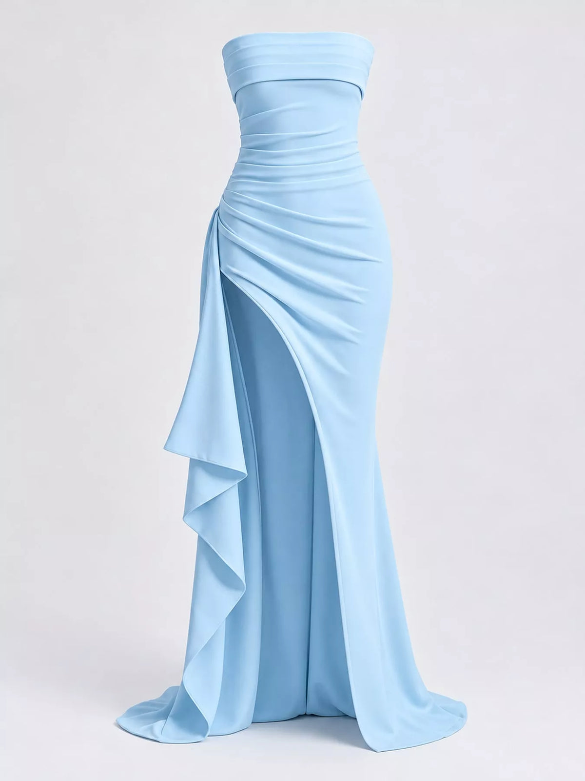 Strapless high-slit bodycon dress, view 34
