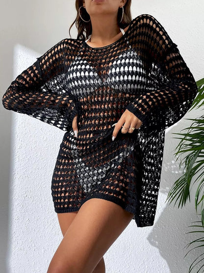 Crochet cover-up top, view 10